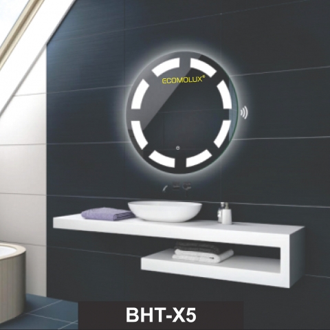 Gương LED cảm ứng cho phòng tắm hình tròn Ecomolux BHT-X5