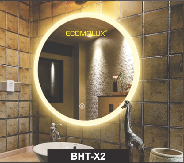 Gương tròn đen LED Ecomolux HBT-X2